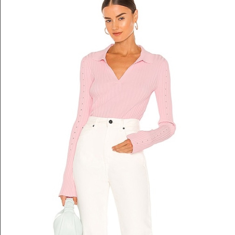 Saks Fifth Avenue Ribbed Collared Wool Sweater